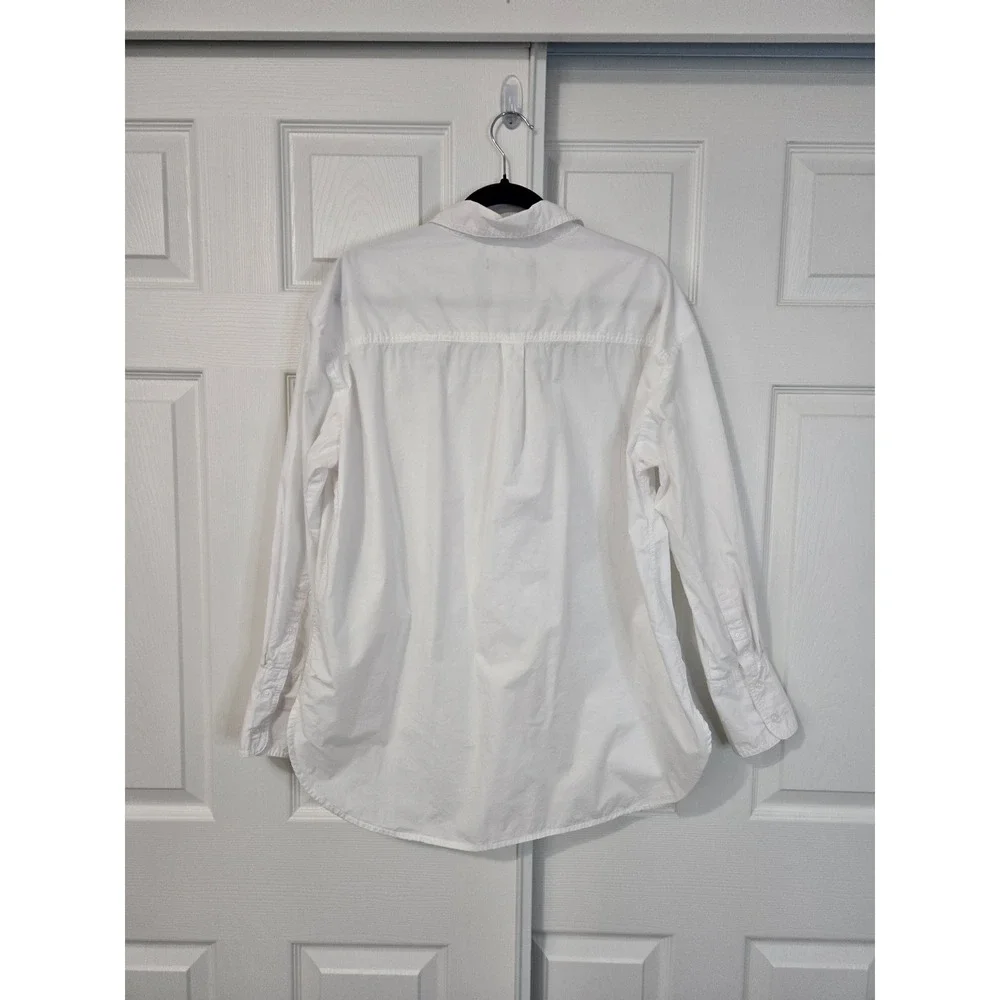 Banana Republic Mens White 100% Cotton Long Sleeve Button Down Shirt Large